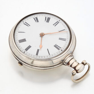 English rack lever watch in silver pair cases Circa 1809