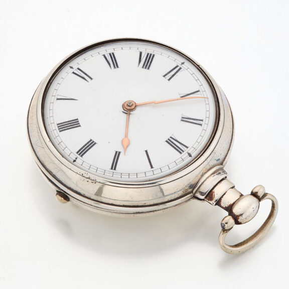 English rack lever watch in silver pair cases Circa 1809 English rack lever watch in silver pair cases Circa 1809