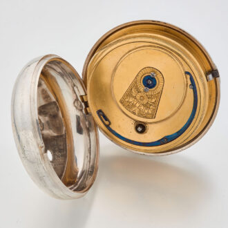 English rack lever watch in silver pair cases Circa 1809