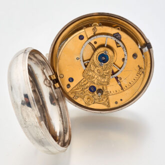 English rack lever watch in silver pair cases Circa 1809