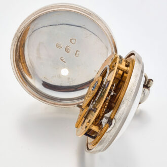 English rack lever watch in silver pair cases Circa 1809