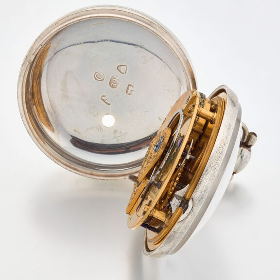 English rack lever watch in silver pair cases Circa 1809 English rack lever watch in silver pair cases Circa 1809