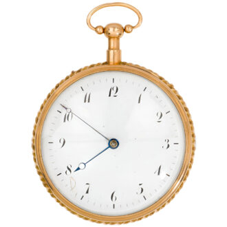 Swiss gold open faced repeating musical pocket watch Circa 1800