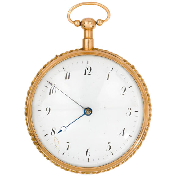 Swiss gold open faced repeating musical pocket watch Circa 1800