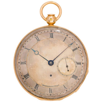 French 18K gold quarter repeating cylinder watch Circa 1820