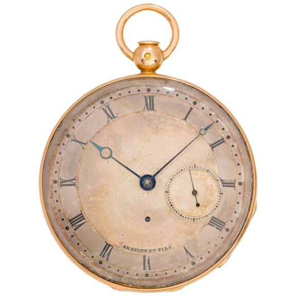 French 18K gold quarter repeating cylinder watch Circa 1820