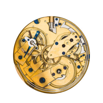French 18K gold quarter repeating cylinder watch Circa 1820