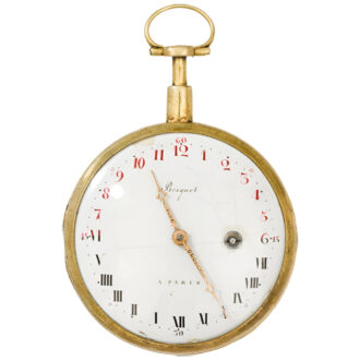 French gilded silver open faced verge pocket watch Circa 1800