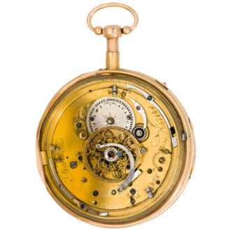 French gilded silver open faced verge pocket watch Circa 1800 French gilded silver open faced verge pocket watch Circa 1800
