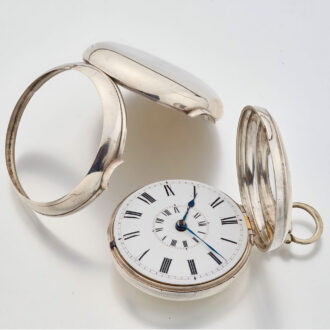 English silver half hunting cased verge watch Circa 1832