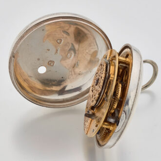 English silver half hunting cased verge watch Circa 1832