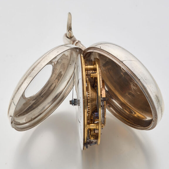 English silver half hunting cased verge watch Circa 1832 English silver half hunting cased verge watch Circa 1832