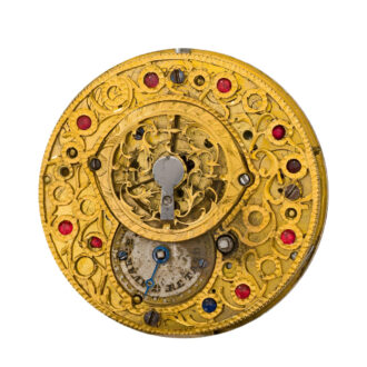 French silver open faced key wind pocket watch Circa 1790