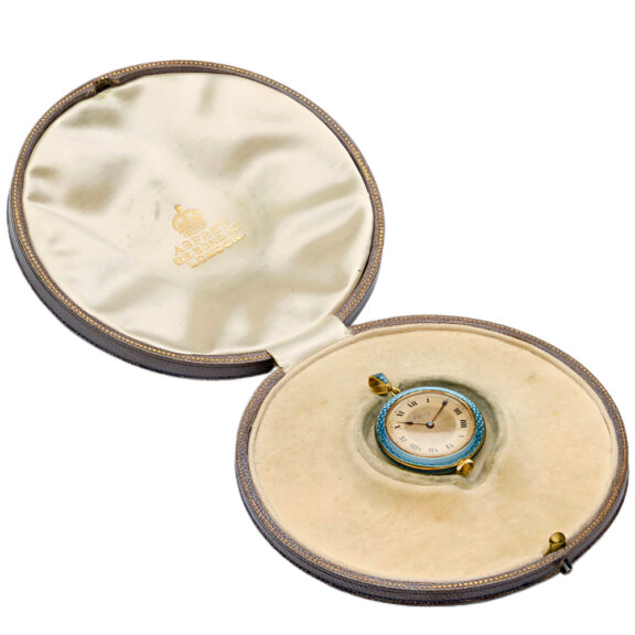 English gold and enamel open faced ladies' watch Circa 1910 English gold and enamel open faced ladies' watch Circa 1910