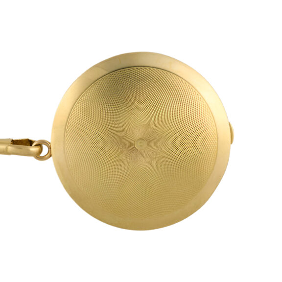 Swiss gold full hunter watch with matching chain Circa 1950 Swiss gold full hunter watch with matching chain Circa 1950