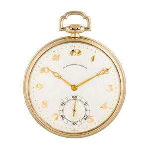 American 14K yellow gold open faced pocket watch Circa 1940