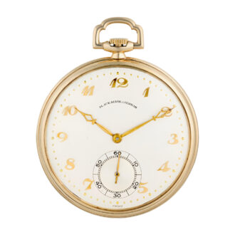American 14K yellow gold open faced pocket watch Circa 1940