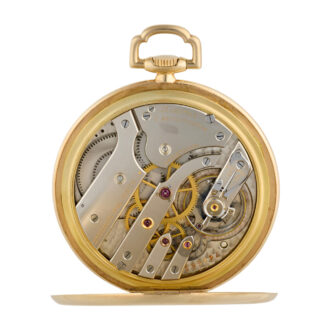 American 14K yellow gold open faced pocket watch Circa 1940