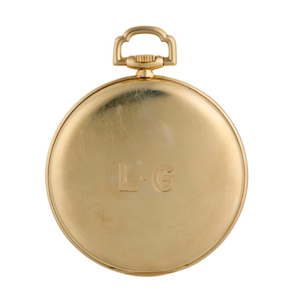 American 14K yellow gold open faced pocket watch Circa 1940 American 14K yellow gold open faced pocket watch Circa 1940