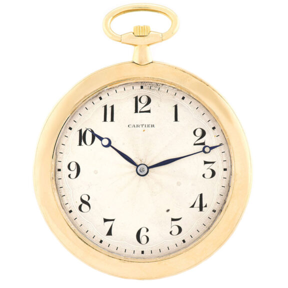 Extra thin French 18 carat gold keyless dress watch Circa 1930