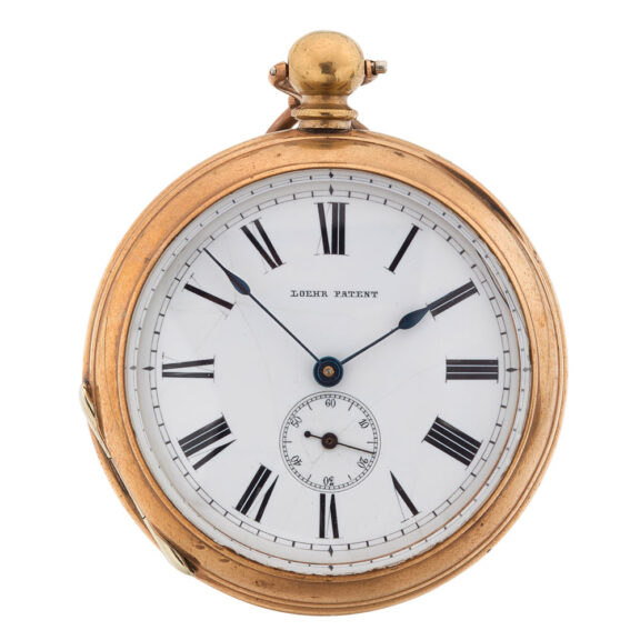 English gilt automatic winding pocket watch Circa 1880