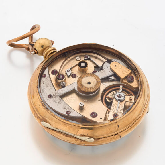 English gilt automatic winding pocket watch Circa 1880 English gilt automatic winding pocket watch Circa 1880