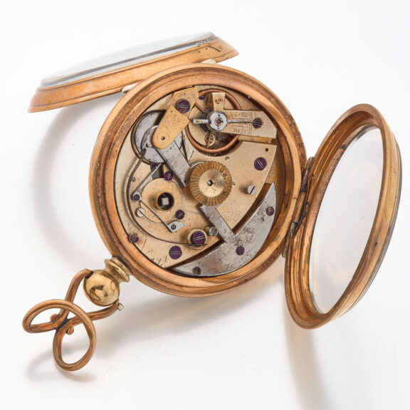 English gilt automatic winding pocket watch Circa 1880 English gilt automatic winding pocket watch Circa 1880
