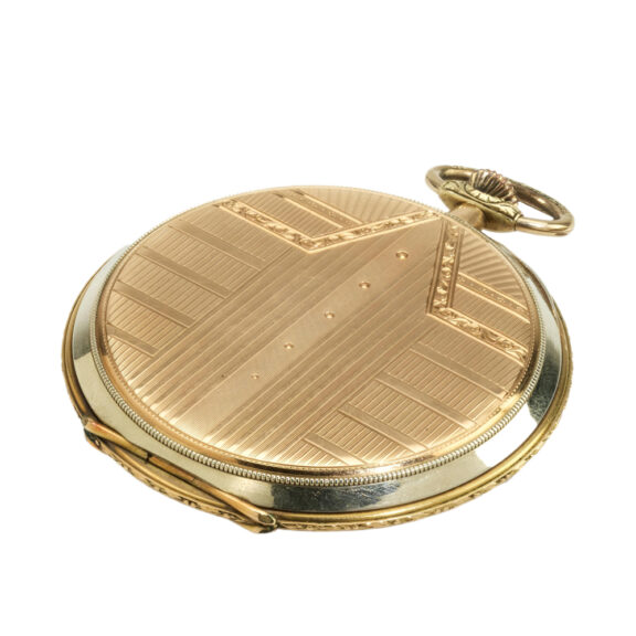 Swiss gold Art Deco full hunter pocket watch Circa 1930 Swiss gold Art Deco full hunter pocket watch Circa 1930