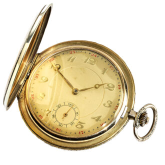 Swiss gold Art Deco full hunter pocket watch Circa 1930