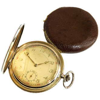 Swiss gold Art Deco full hunter pocket watch Circa 1930