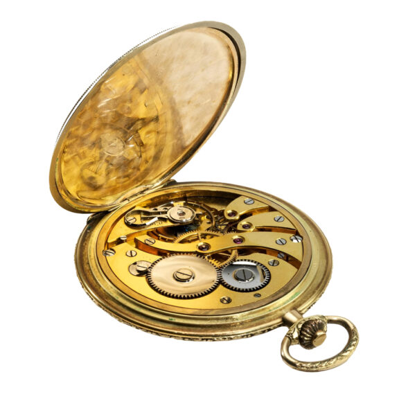 Swiss gold Art Deco full hunter pocket watch Circa 1930 Swiss gold Art Deco full hunter pocket watch Circa 1930