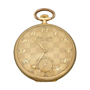 Swiss 18K yellow gold open faced pocket watch Circa 1920