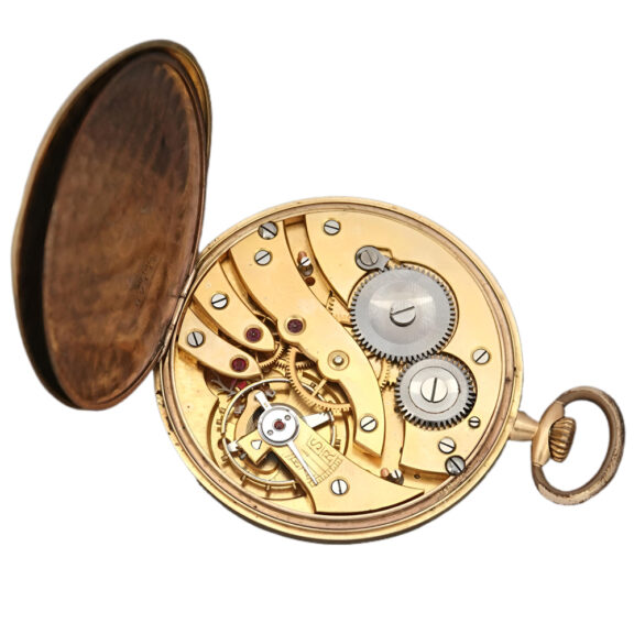 Swiss 18K yellow gold open faced pocket watch Circa 1920 Swiss 18K yellow gold open faced pocket watch Circa 1920