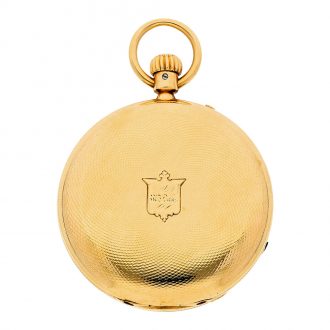 German midsized gold hunting cased keyless lever watch Circa 1869