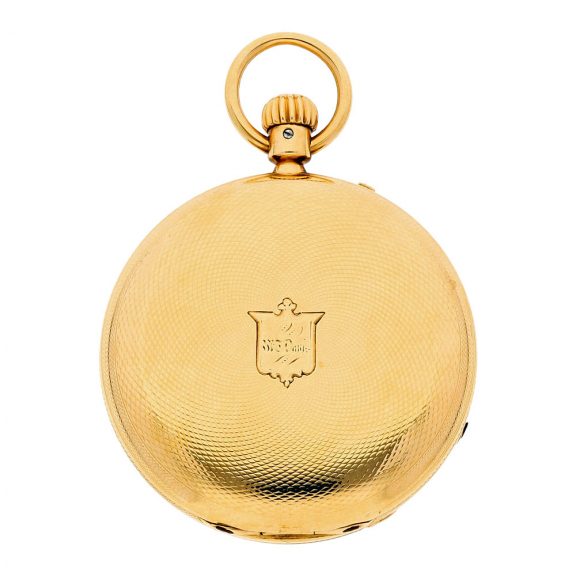 German midsized gold hunting cased keyless lever watch Circa 1869 German midsized gold hunting cased keyless lever watch Circa 1869
