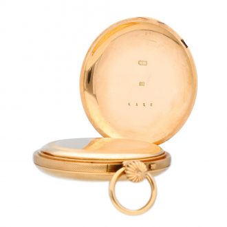 German midsized gold hunting cased keyless lever watch Circa 1869