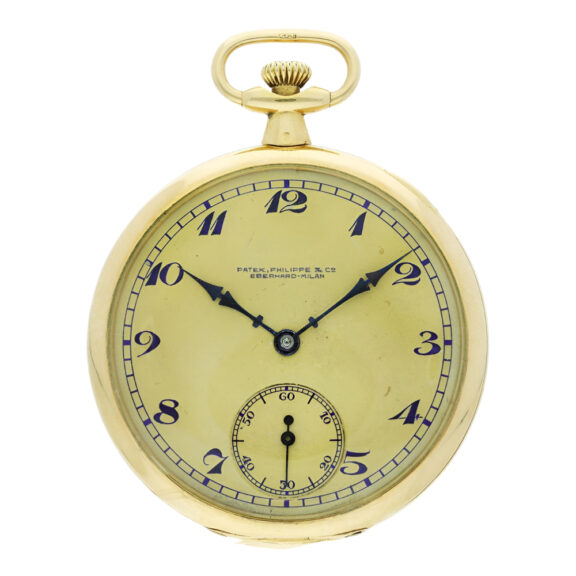Swiss 18K yellow gold open faced pocket watch Circa 1920 Swiss 18K yellow gold open faced pocket watch Circa 1920
