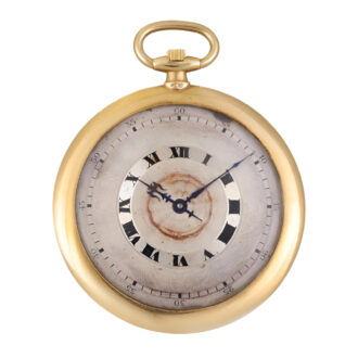 French 18K yellow gold open faced pocket watch Circa 1920