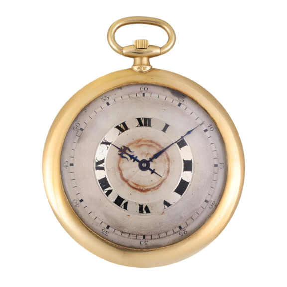 French 18K yellow gold open faced pocket watch Circa 1920