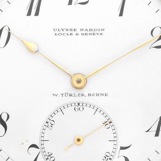 Fine Swiss 14 carat gold open faced pocket watch Circa 1910