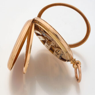 English solid gold open faced cylinder watch Circa 1860