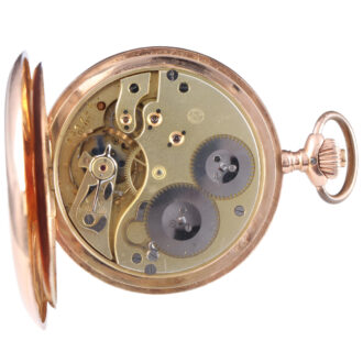 Large Swiss 14K gold full hunter pocket watch Circa 1900