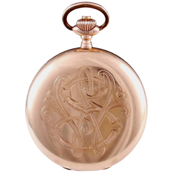 Large Swiss 14K gold full hunter pocket watch Circa 1900 Large Swiss 14K gold full hunter pocket watch Circa 1900