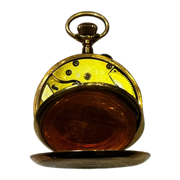 Swiss 18 carat pink gold open faced pocket watch Circa 1900 Swiss 18 carat pink gold open faced pocket watch Circa 1900