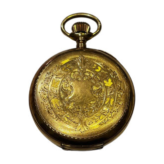 Swiss 18 carat pink gold open faced pocket watch Circa 1900