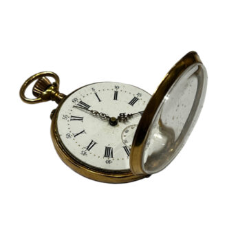 Swiss 18 carat pink gold open faced pocket watch Circa 1900