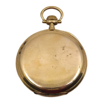Swiss 18K yellow gold open faced pocket watch Circa 1920