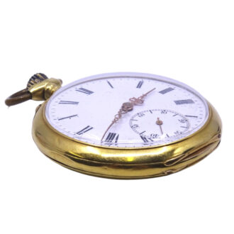 French 18K yellow gold open faced pocket watch Circa 1920