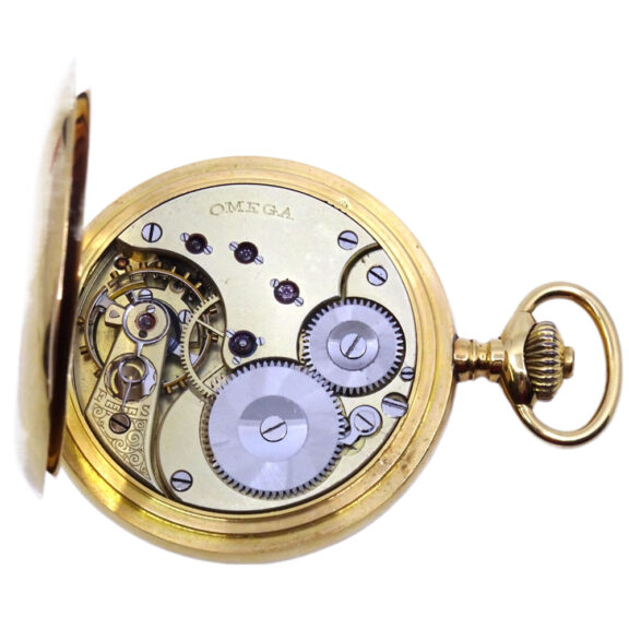 Swiss 18K yellow gold full hunter pocket watch Circa 1910 Swiss 18K yellow gold full hunter pocket watch Circa 1910