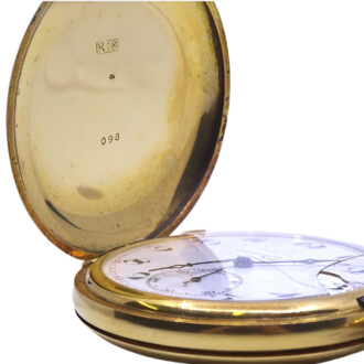 French 18K yellow gold full hunter pocket watch Circa 1920